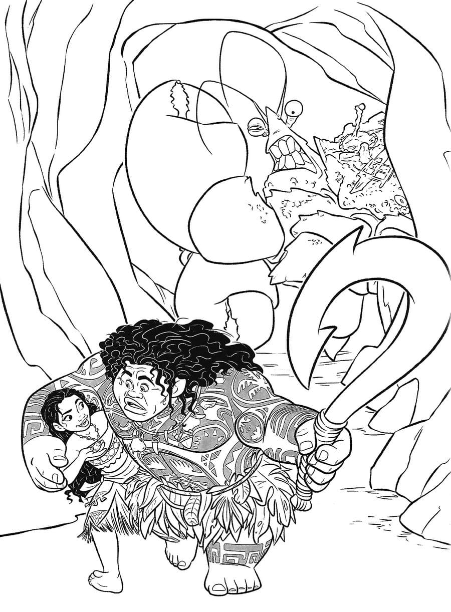Moana coloring pages download and print for free