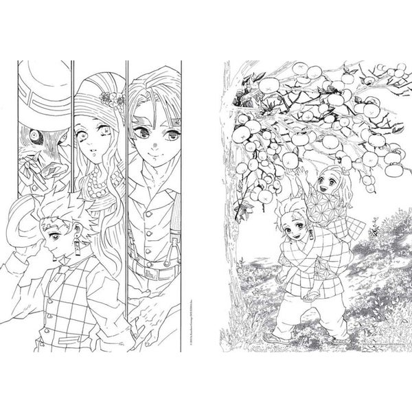 Demon slayer kimetsu no yaiba the official loring book by koyoharu gotouge paper plus