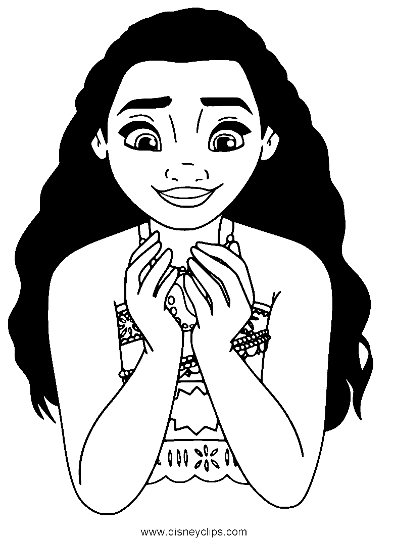 Moana and te fiti coloring page