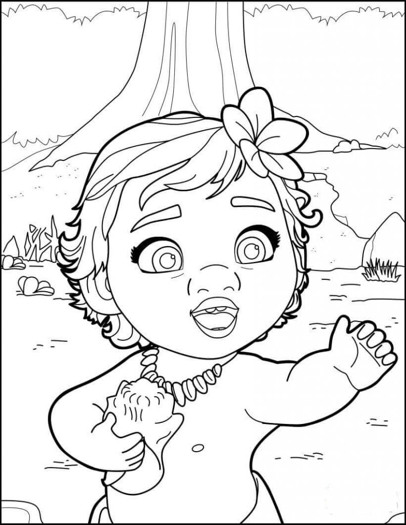 Printable moana coloring pages