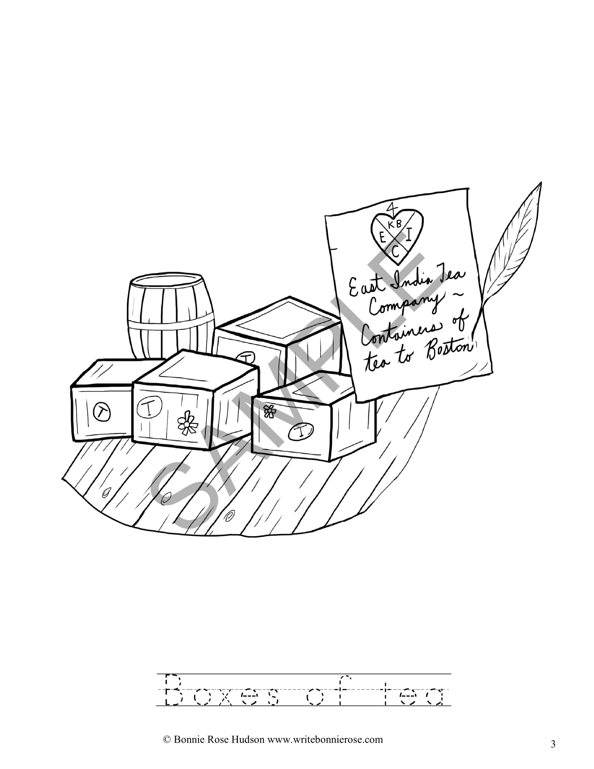 Boston tea party coloring book