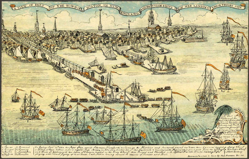 Ships in the boston tea party