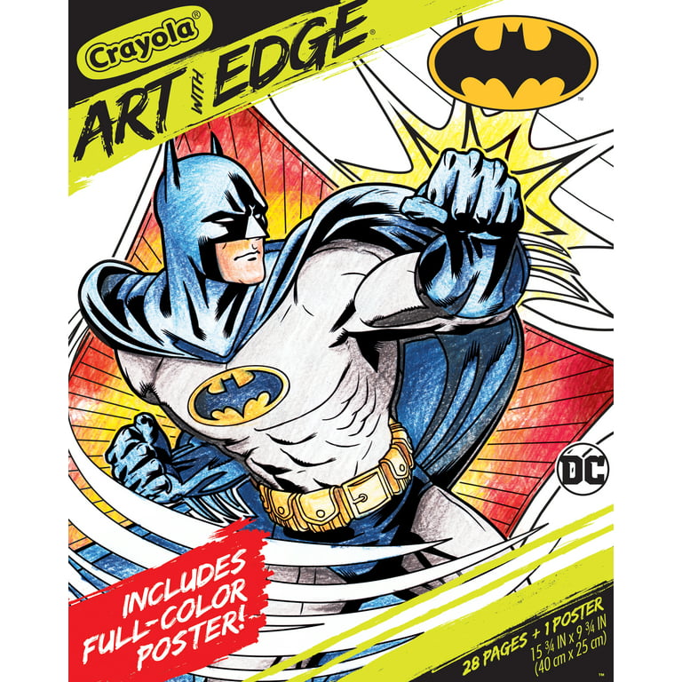 Crayola batman coloring book pages pages poster gift for teens