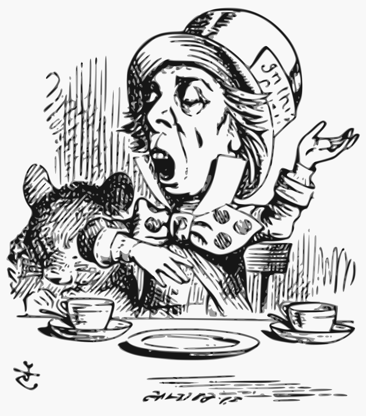 Hatter alices advtures in wonderland