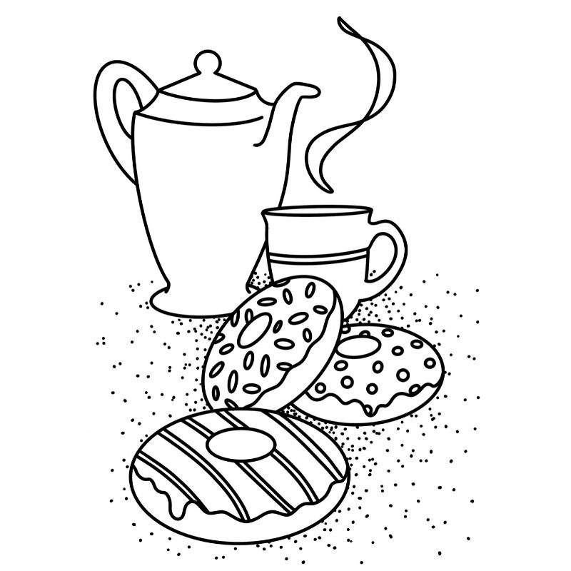 Doughnuts and tea