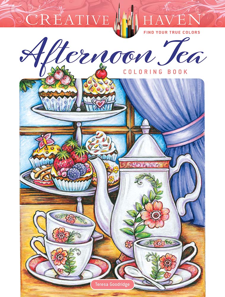 Creative haven afternoon tea coloring book