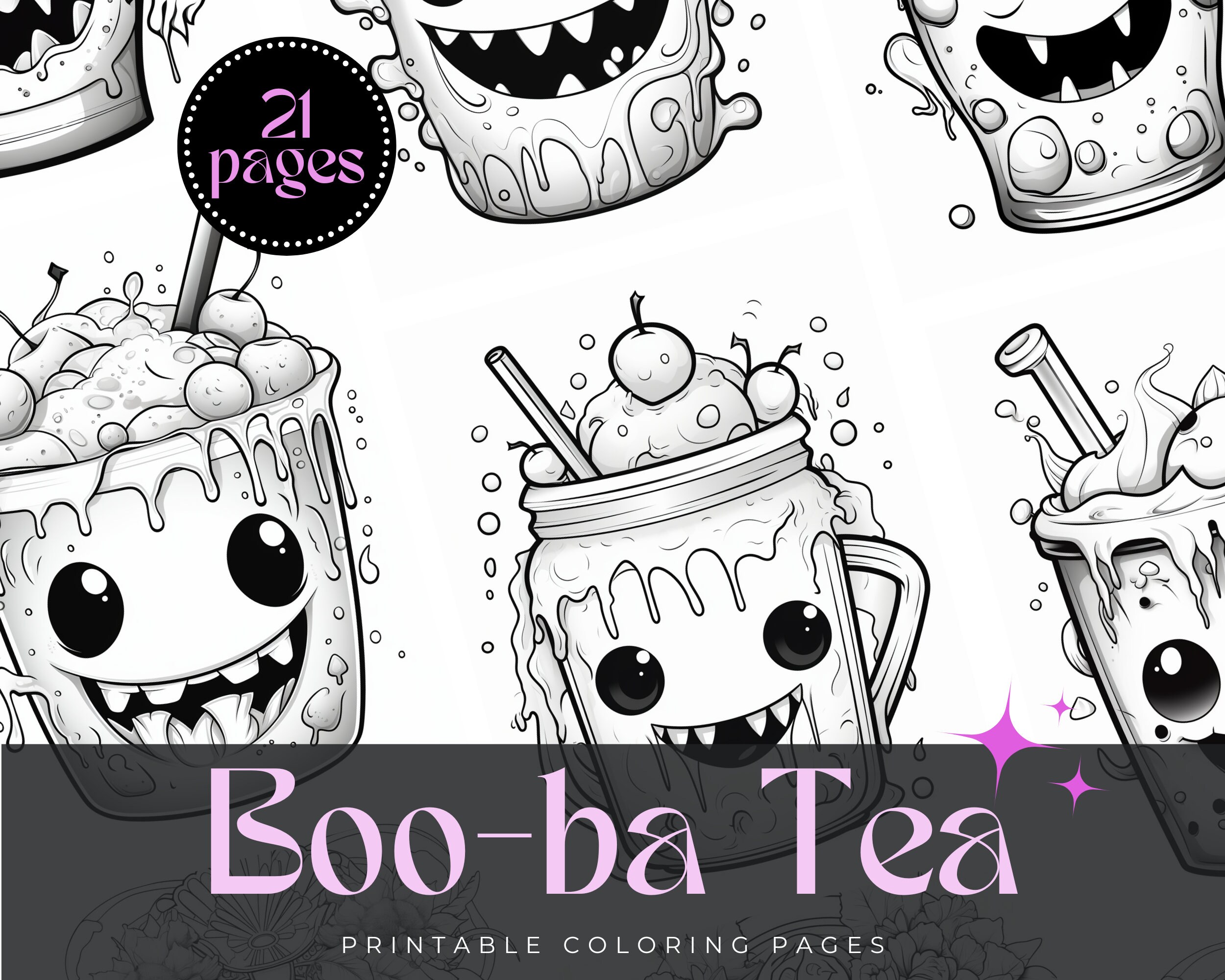 Tea coloring page