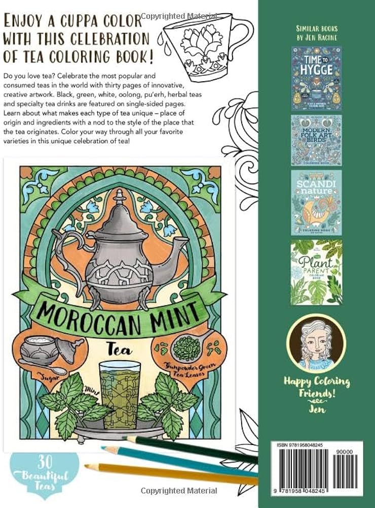 Time for a cuppa a celebration of tea coloring book racine jen books