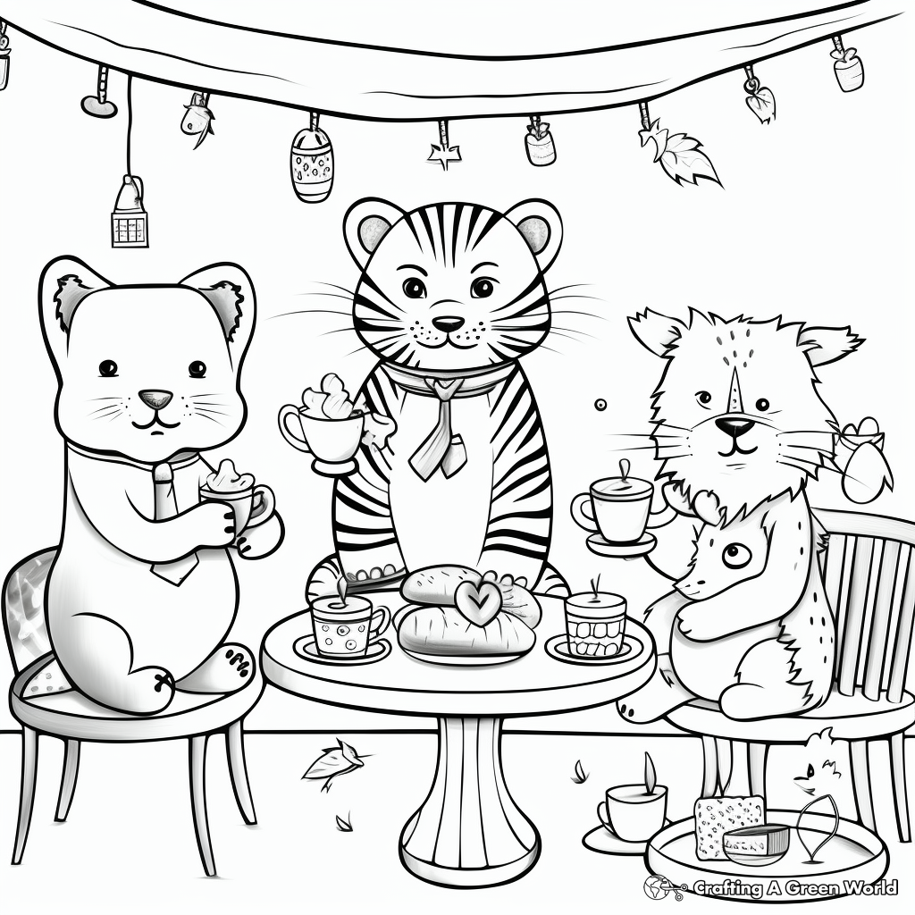 Party animal coloring pages