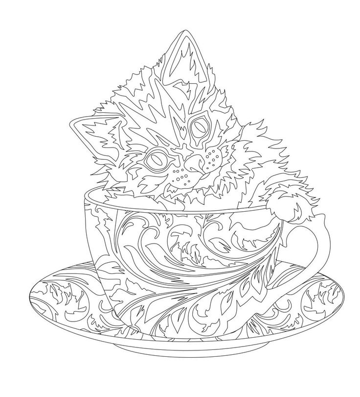 Elegant tea party coloring book animal coloring pages tea party color