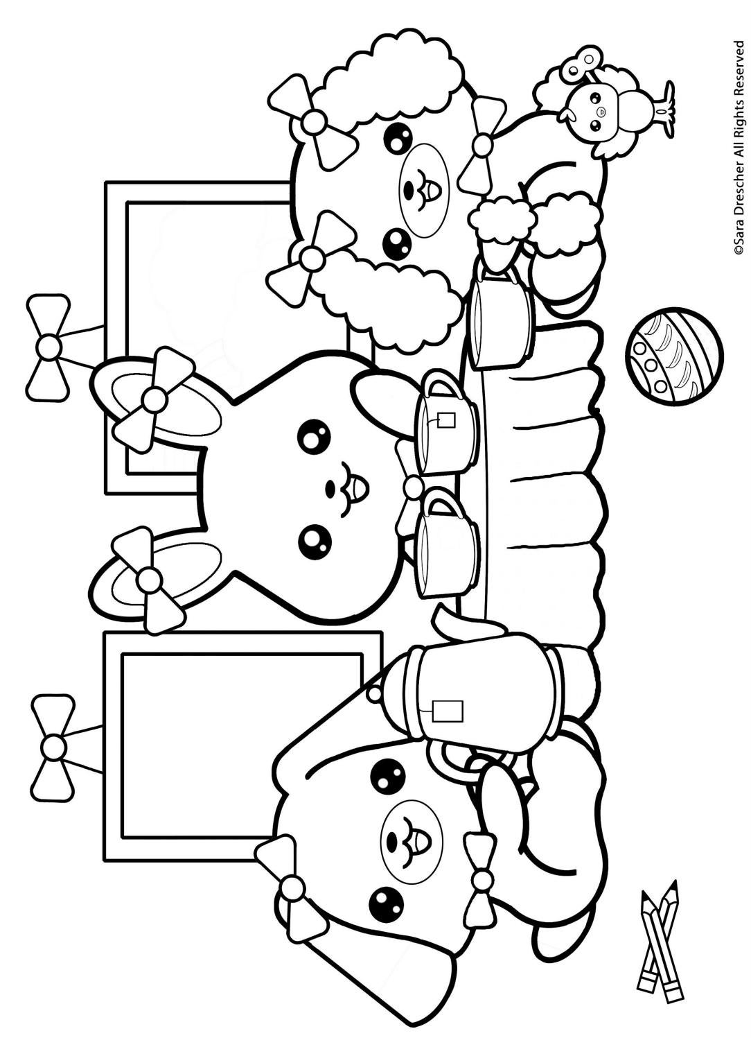 Tea party coloring page by artbysaradrescher