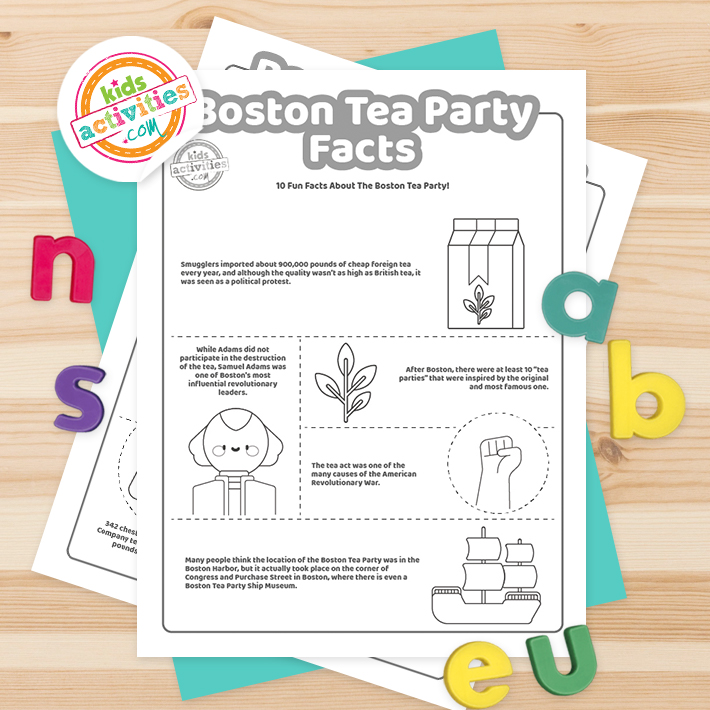 Boston tea party facts free printable kids activities blog