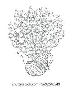 Tea time coloring page images stock photos d objects vectors