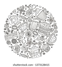 Tea time coloring page images stock photos d objects vectors