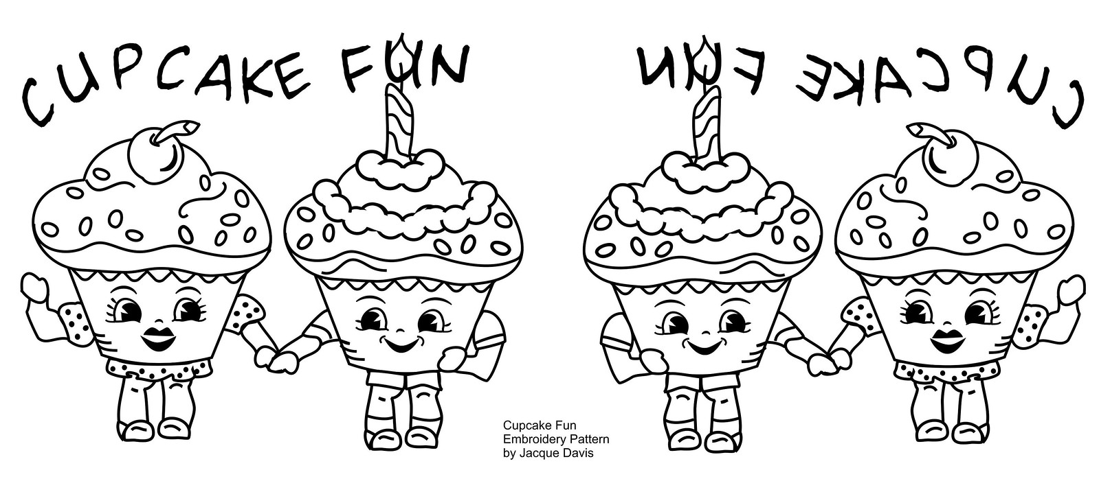 Cupcake fun embroidery pattern this is an embroidery patteâ