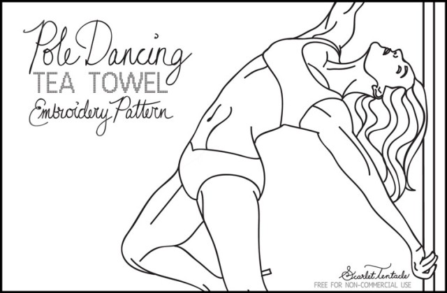 Free embroidery pattern pole dancing scarlet tentacle