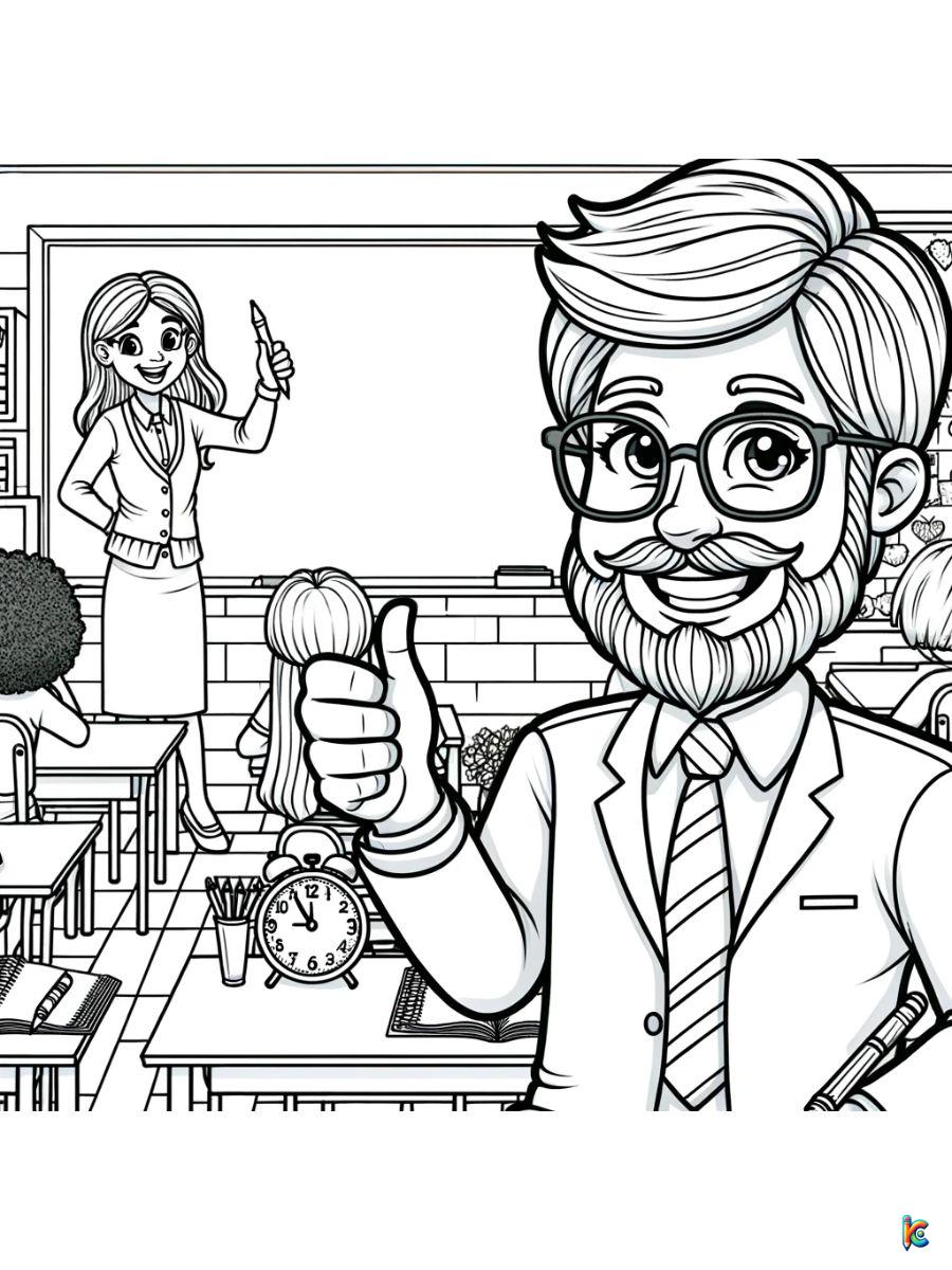 Teacher appreciation coloring pages â