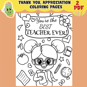 Printable teacher appreciation coloring pages appreciation thank you coloring