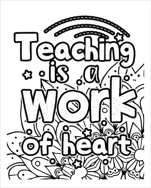 Premium vector motivational quotes coloring page inspirational quotes coloring page outline quotes coloring page