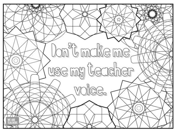 Free adult coloring pages for stressed out teachers