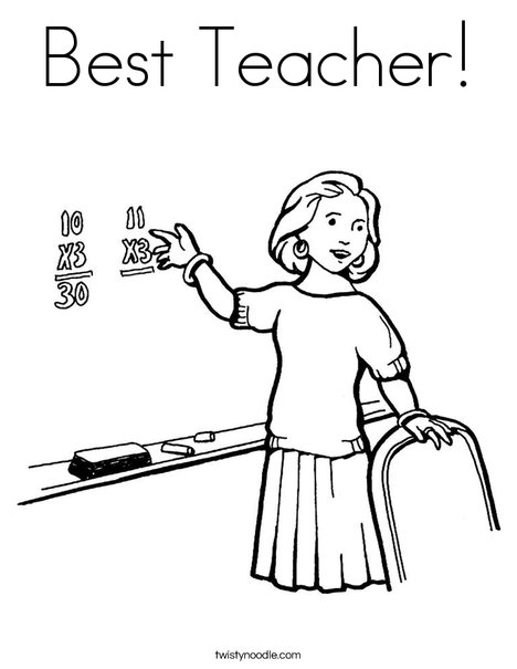 Best teacher coloring page