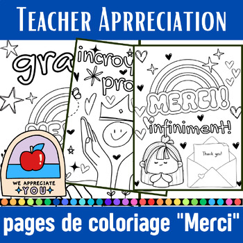 Teacher appreciation day french coloring pages merci principal sheets