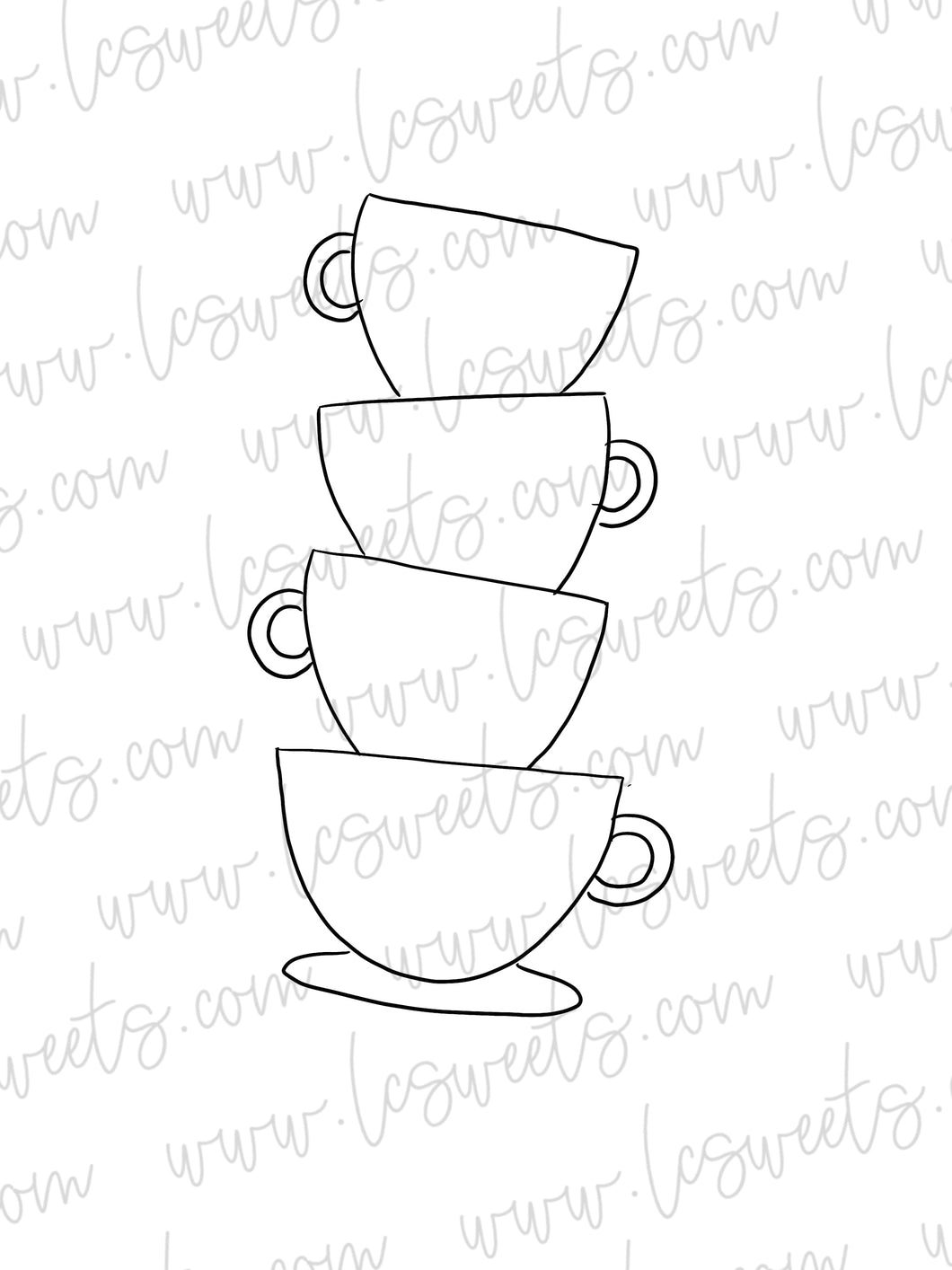 Tea cup stack â lc sweets