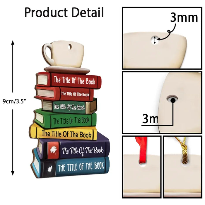 Book stack with tea
