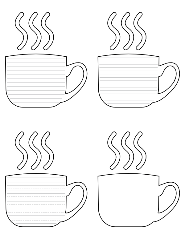Free printable steaming teacup