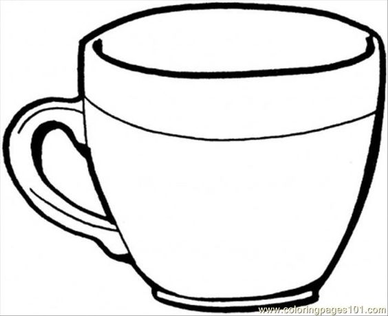 Teacup coloring page
