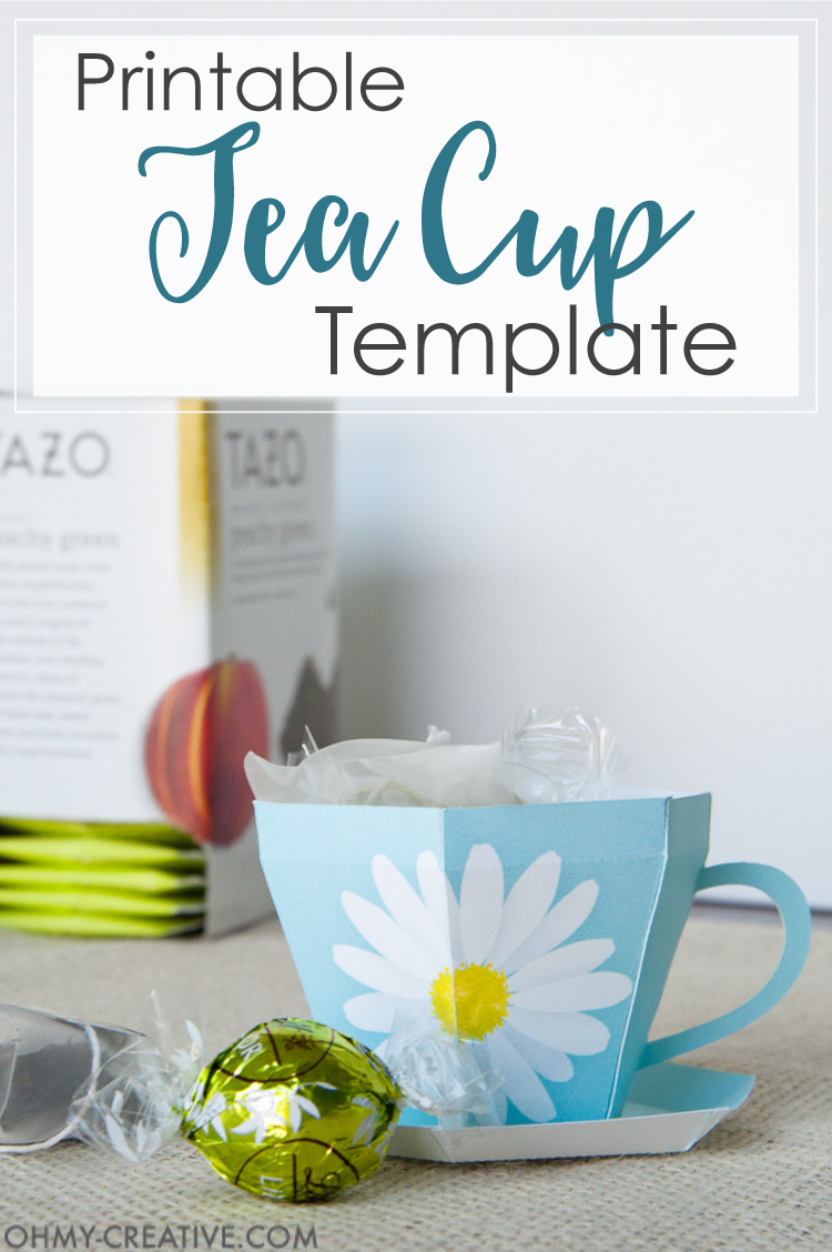 Tea cup template printable tea cup gift