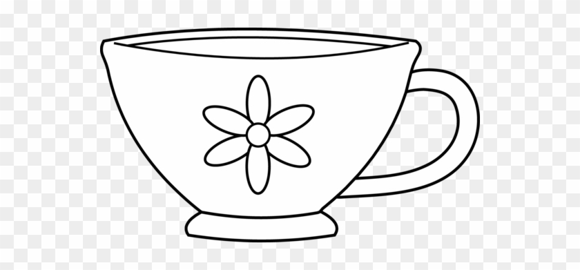 Tea cup coloring page