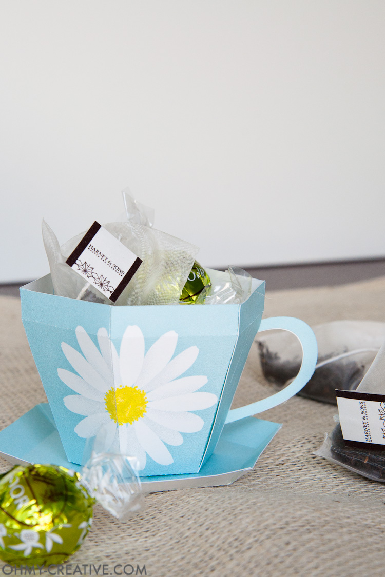 Tea cup template printable tea cup gift