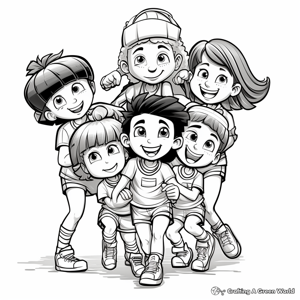 Volleyball coloring pages