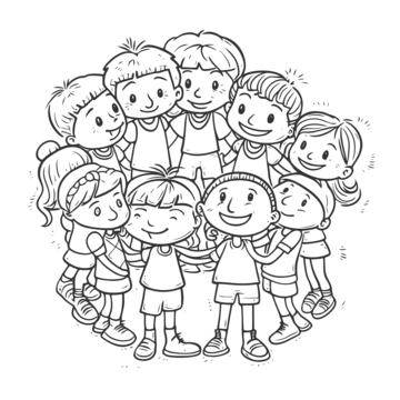 Teamwork illustration white transparent cartoon teamwork book sketch line illustration team cooperation cartoon png image for free download