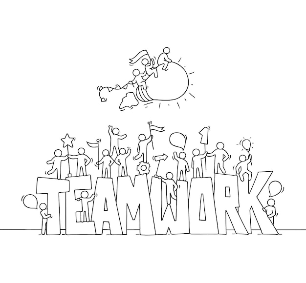 Page support team vectors illustrations for free download