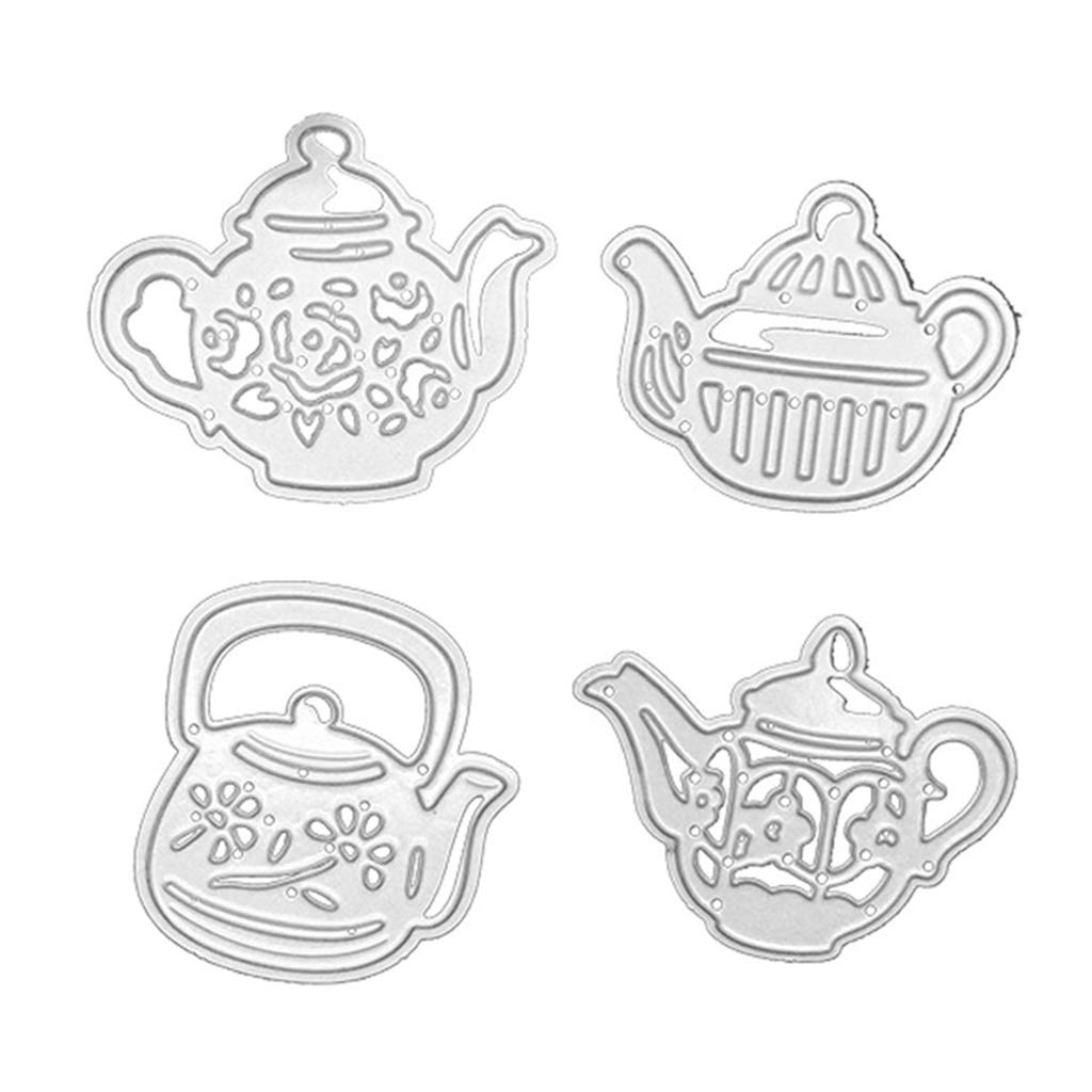 Diy the teapot cutting dies embossing tool stencil template for scrapbooking embossing paper card making album der die cutting dies for cards christmas holly home kitchen