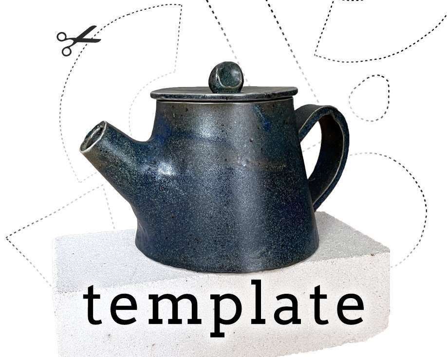 Grounded teapot template slab pottery template pottery tools