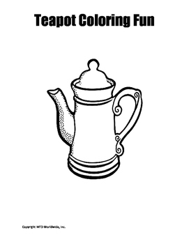 Teapot coloring page by lesson machine tpt