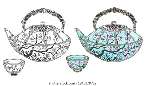 Teapot coloring pages images stock photos d objects vectors