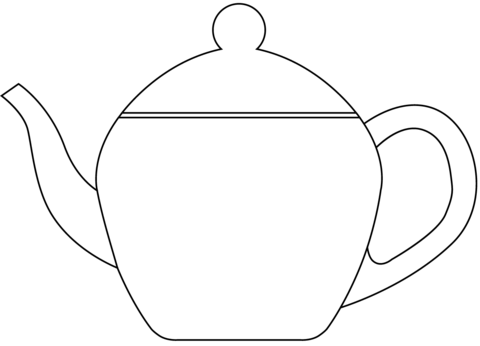 Teapot coloring page free printable coloring pages