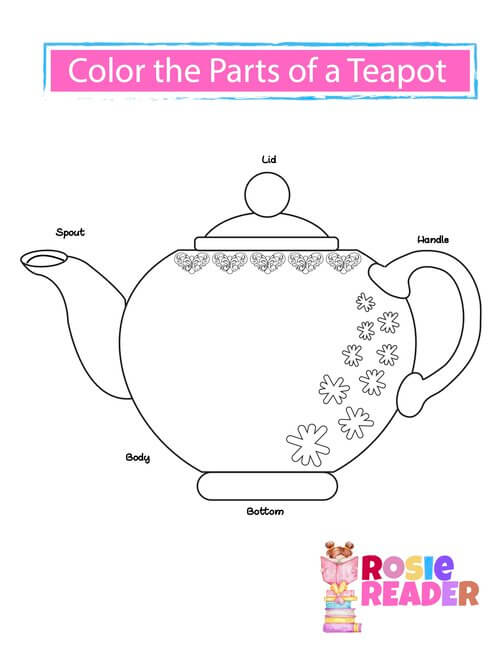 Use this teapot coloring sheet to color a teapot