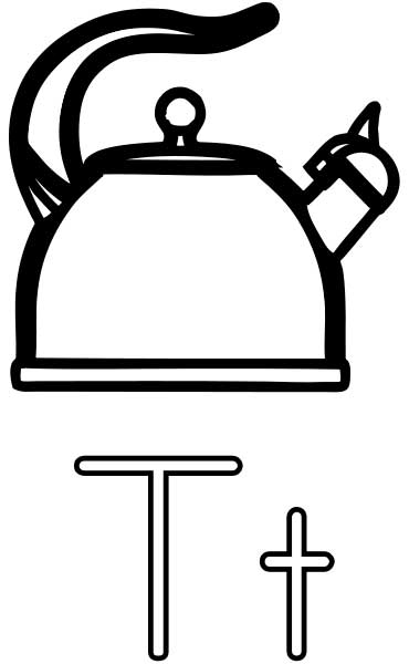 Tea kettle coloring page
