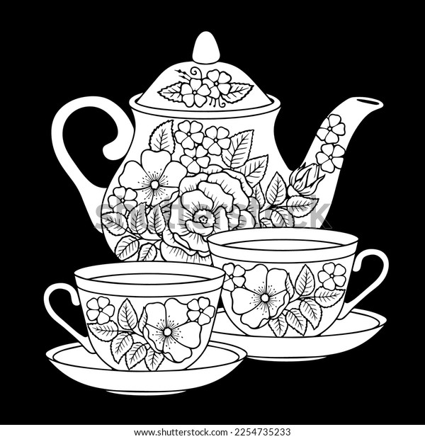 Thousand color book teapot royalty