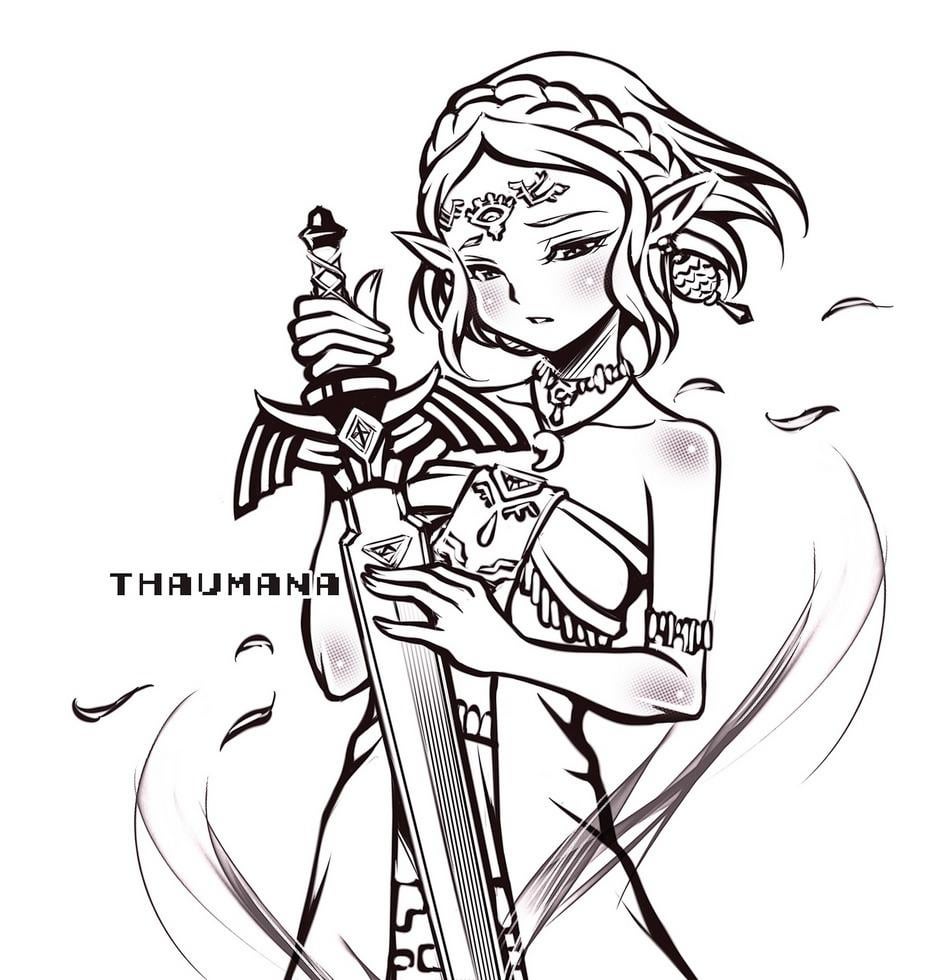Tears of the kingdom zelda sketch uthaumana