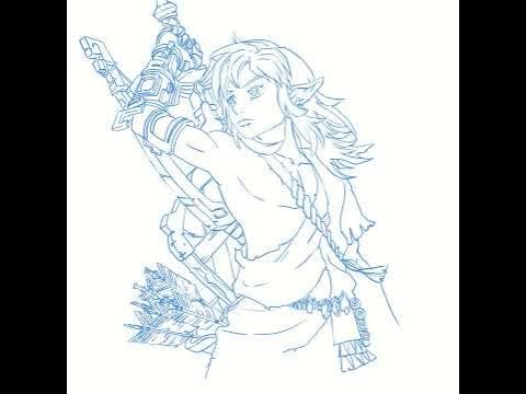 How to draw link from the legend of zelda tears of the kingdom drawing reference poses legend of zelda drawings
