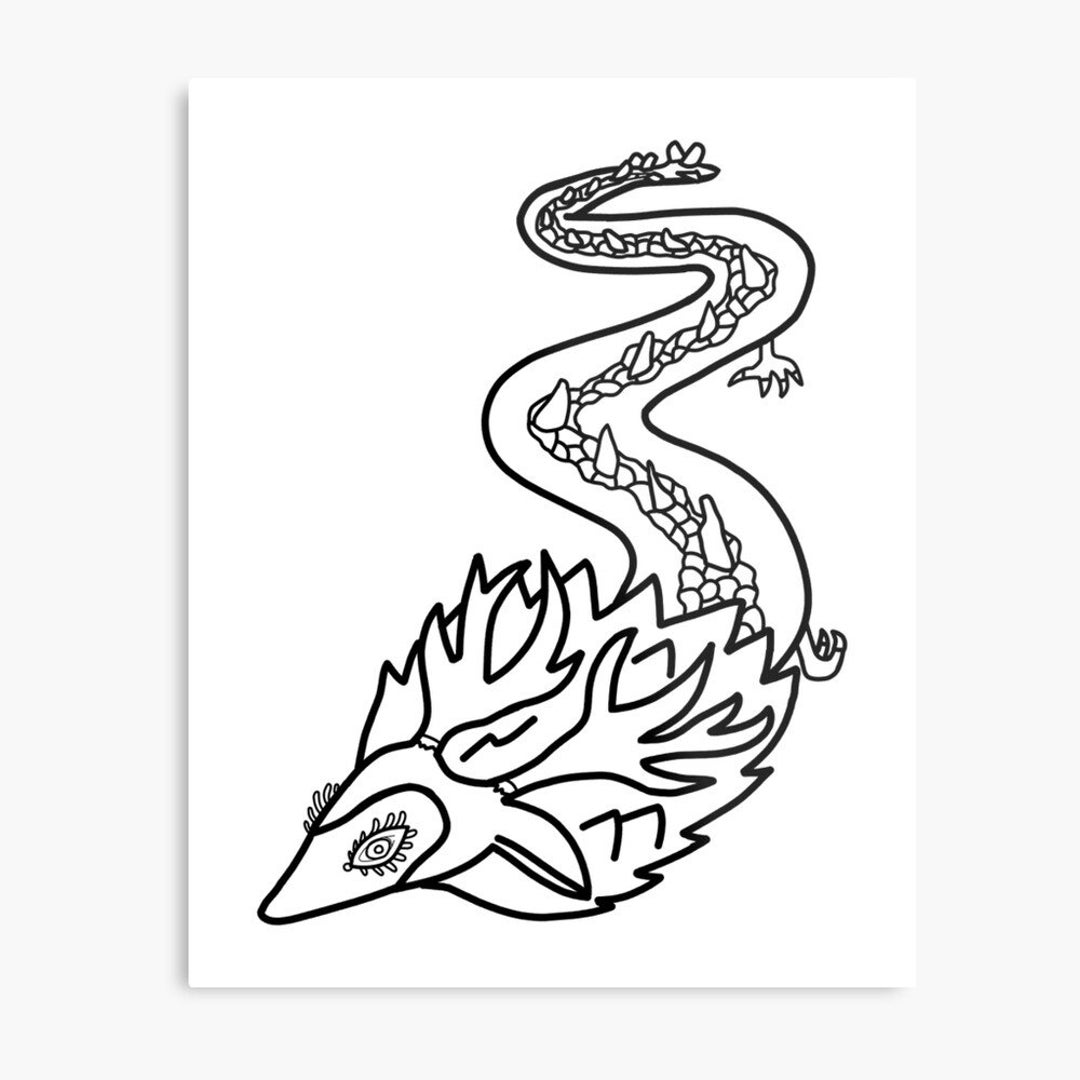 Light dragon legend of zelda tears of the kingdom zelda anime link kids coloring page tattoo design printable digital download