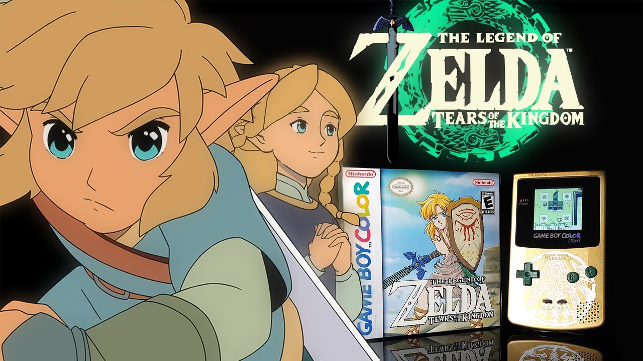 Fans create the legend of zelda tears of the kingdom anime mercial game boy color style â