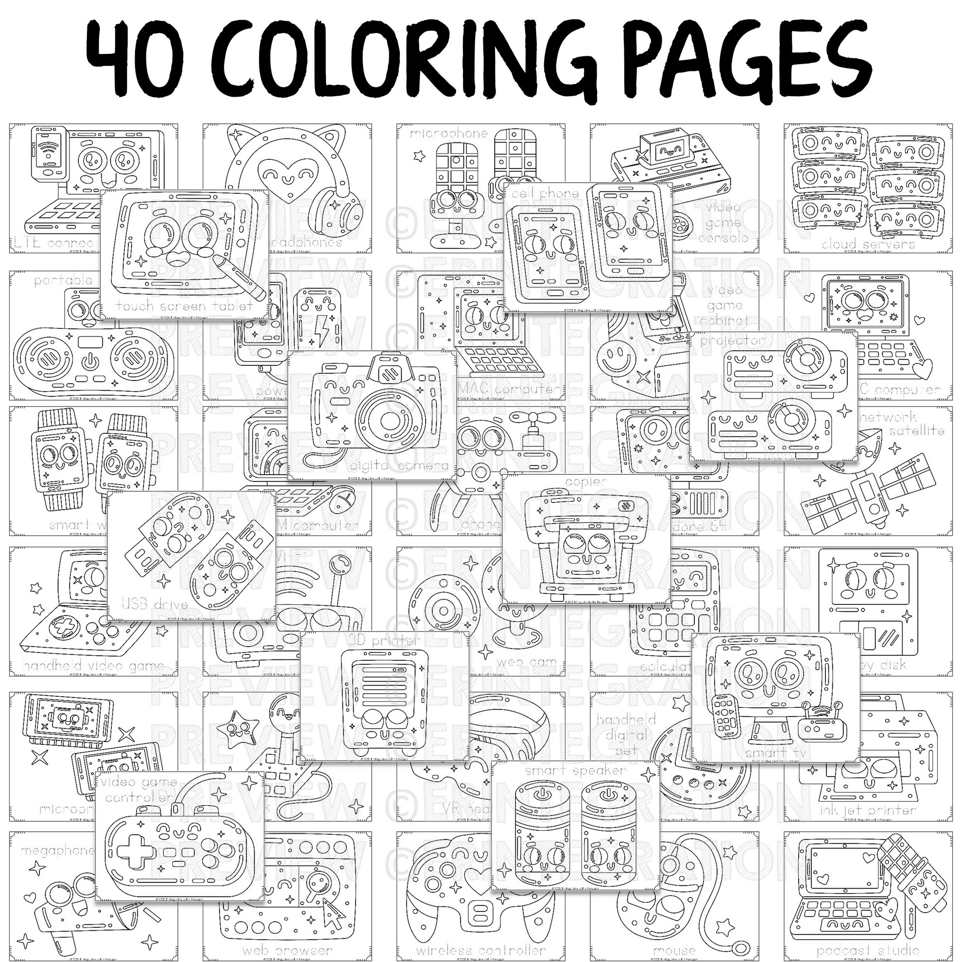 Technology coloring pages printable coloring sheets
