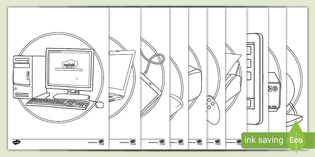 Digital technologies colouring pages teacher made